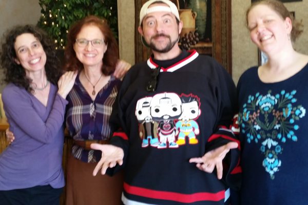 Kevin "Silent Bob" Smith and Jason Mewes stopped by for a massage during his comedy tour (Jay not in photo since he was in session).